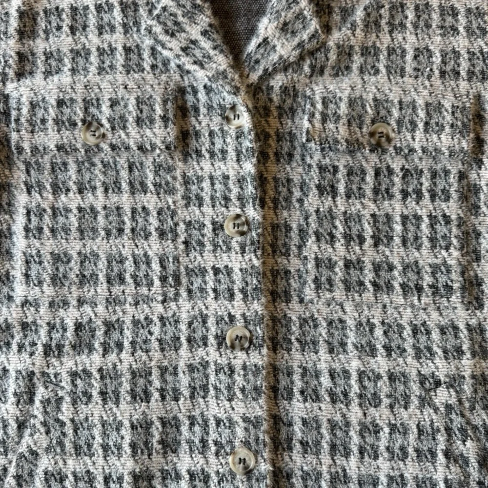 Liverpool Heather Houndstooth Fuzzy Button Front Boxy Jacket Women's Large - Picture 14 of 16